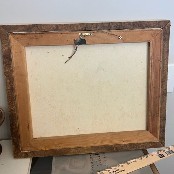 Rustic framed farmhouse mountains wall hanging artwork. - Picture 3 of 5